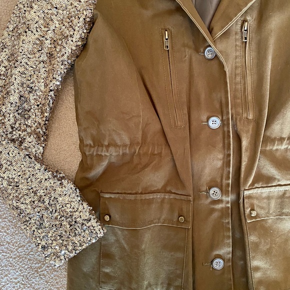 VERA&LUCY Sequin Sleeve Cargo Style Jacket - Picture 2 of 5